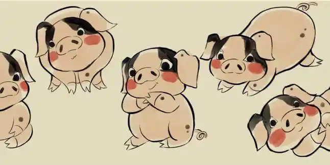 猪坚强ip插画文创周边