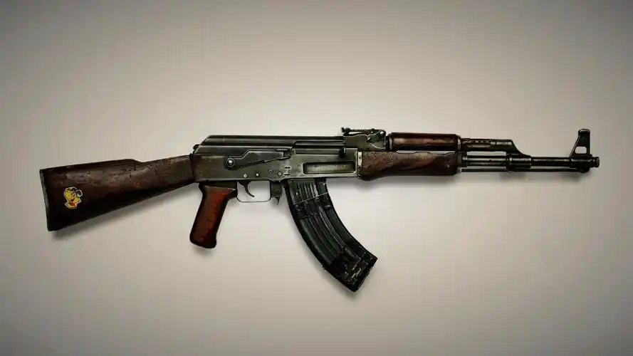 炫酷的ak47突击步枪特写图片桌面壁纸高清