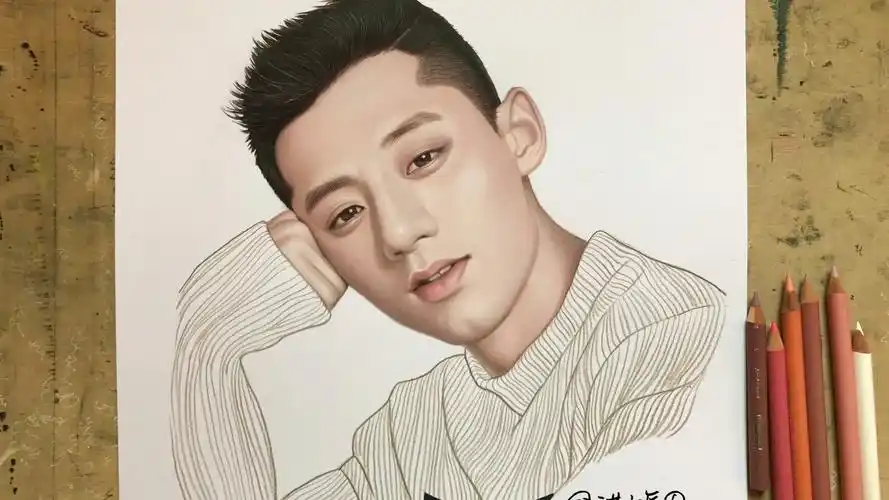 彩铅手绘为祖国争光的奥运冠军,张继科