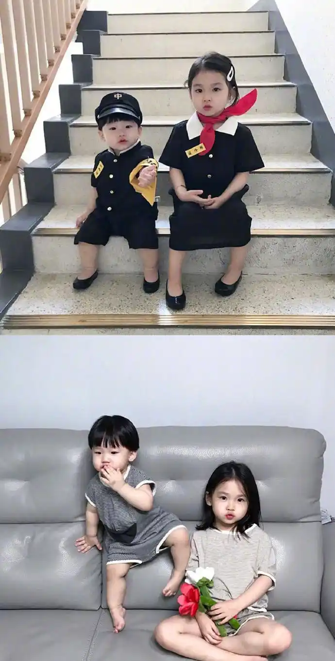 一双小姐弟,两份小幸福,这样的生活刚好.