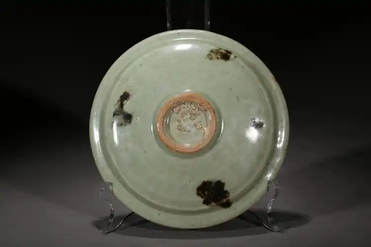 宋瓷  龙泉窑  点彩盘