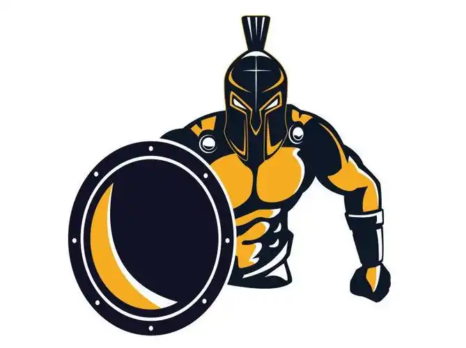 白色背景中凶猛的矢量战士