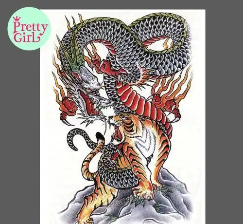 纹身表情夸张的头像