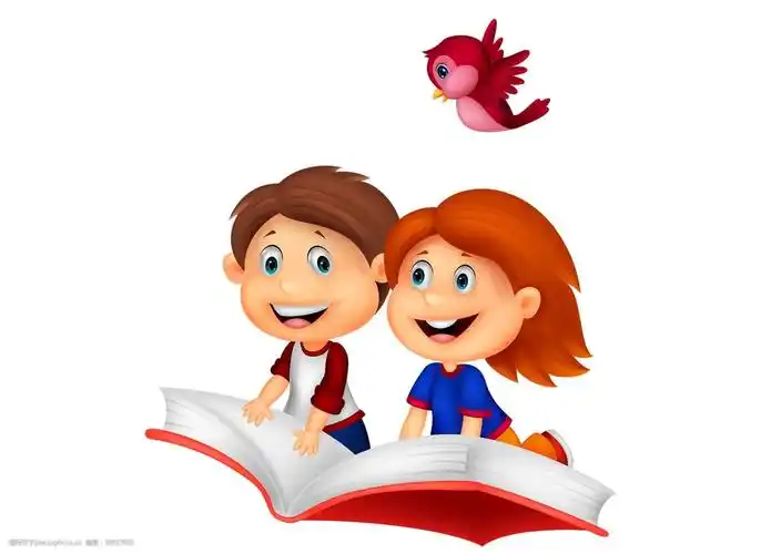 卡通学院风学生课本png元素