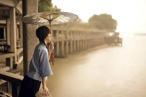 雨中.复古旗袍油纸伞.