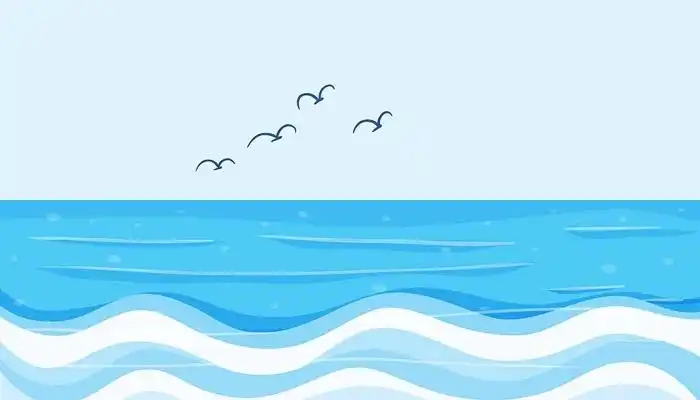 蓝色波浪海浪矢量背景底纹曲线波纹背景