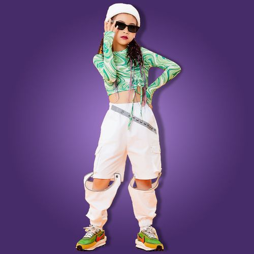 儿童嘻哈爵士舞街舞服女童霸气潮款演出服女孩走秀小孩子街头炫酷