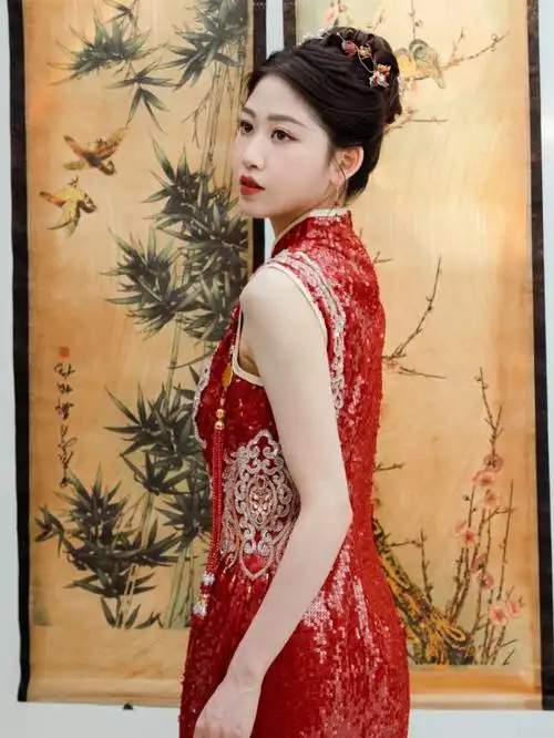 好身材旗袍来海口新娘