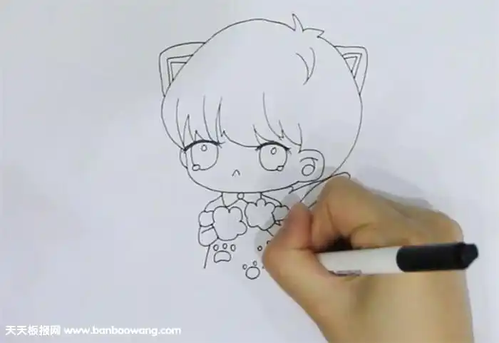 王俊凯q版简笔画 - 伴宝网