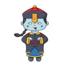 卡通手绘可爱小僵尸素材