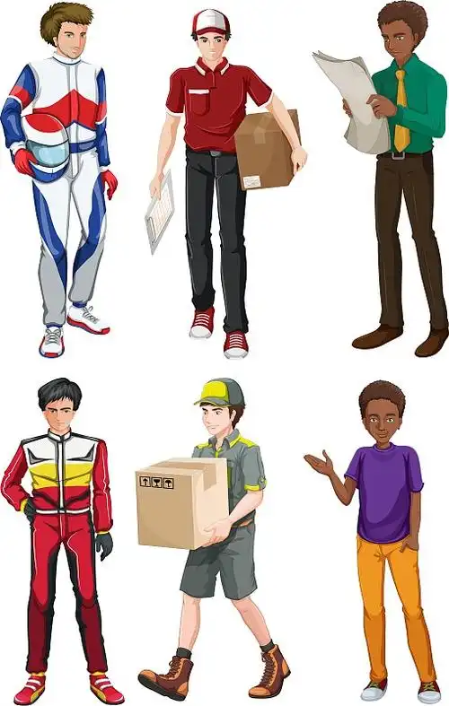 从事不同职业的人