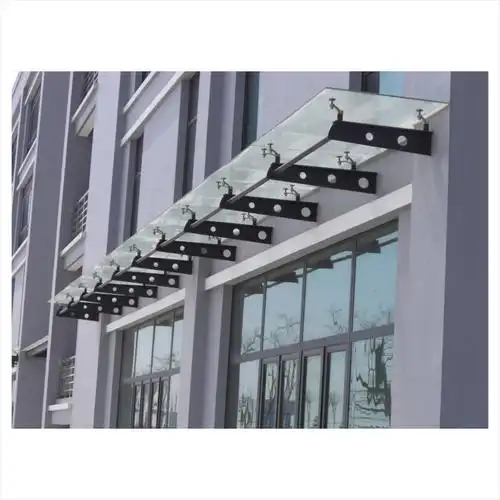 东方五星玻璃门头雨棚安装厂家厂家直营