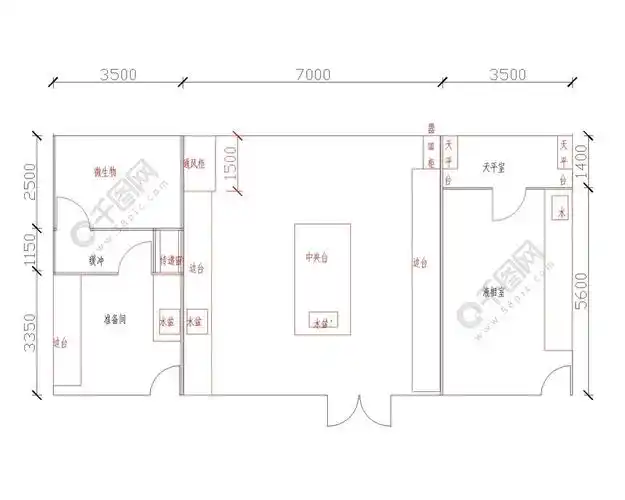 实验室平面图布置图设计图免费下载_dwg格式_编号35003391-千图网