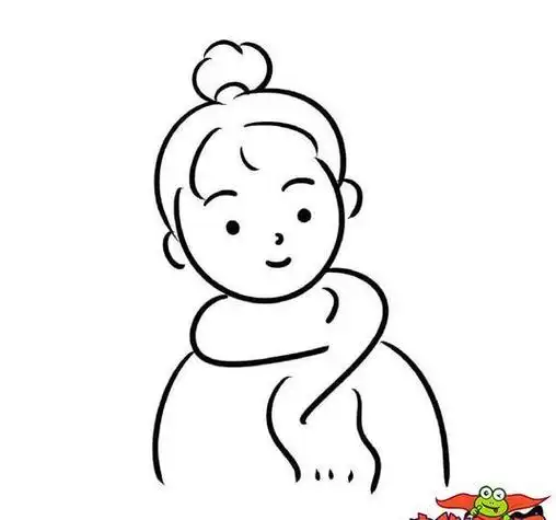 简笔画人物女孩清淳