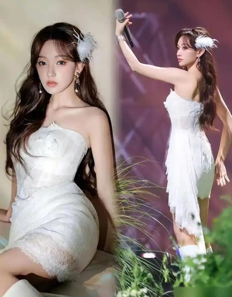 娱乐风# #娱乐风向# #娱乐风暴#程潇《天赐的声音》婚纱造型惊艳