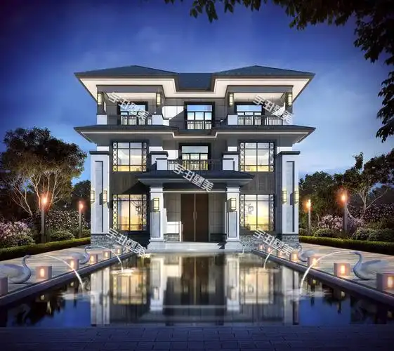 这栋新中式别墅太霸气了外观布局百里挑一美得无可挑剔