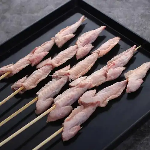 原味鸡尖翅串户外烧烤食材油炸铁板鸡尖串鸡翅膀串商用冷冻半成品