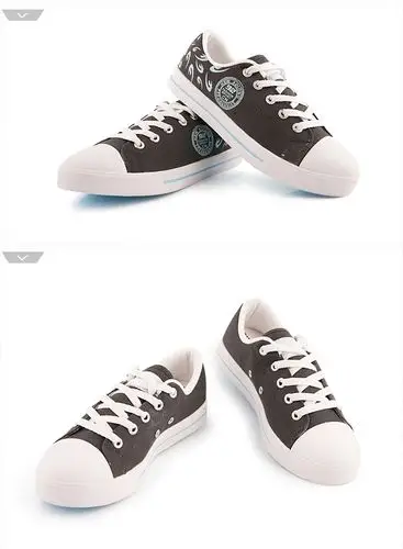 低帮经典印花耐磨舒适女帆布鞋r01205 深灰浅月 36【图片 价格 品牌