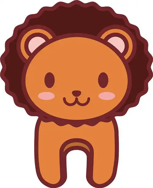 卡通狮子动物形象图片