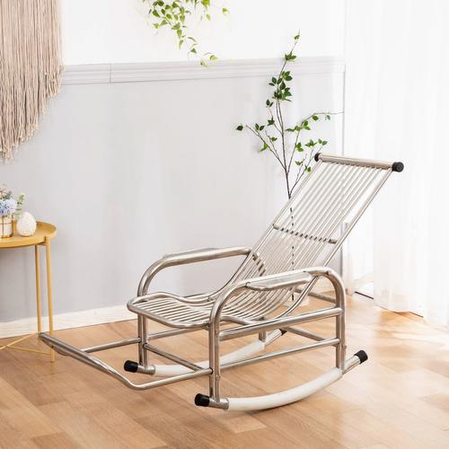 sus304摇摇椅不锈钢家用加厚固宽夏季阳台客厅休闲老大人午休躺椅