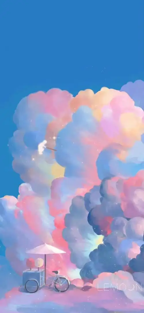 蓝色治愈系无水印手机壁纸_网易订阅