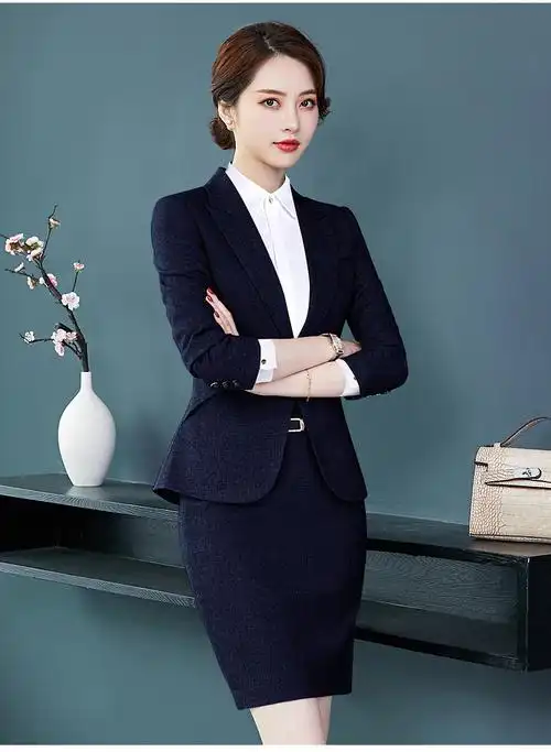 sxdyh法式品牌女装职业套装女气质时尚正装工装珠宝店工作服女士西服