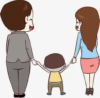 一家人png卡通三口之家aipng有儿子的漂亮家庭人物设计png春节拜年