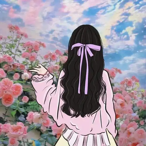 温柔女生背影头像