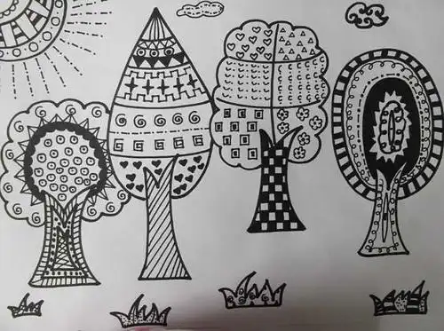 幼儿园简笔画线条画