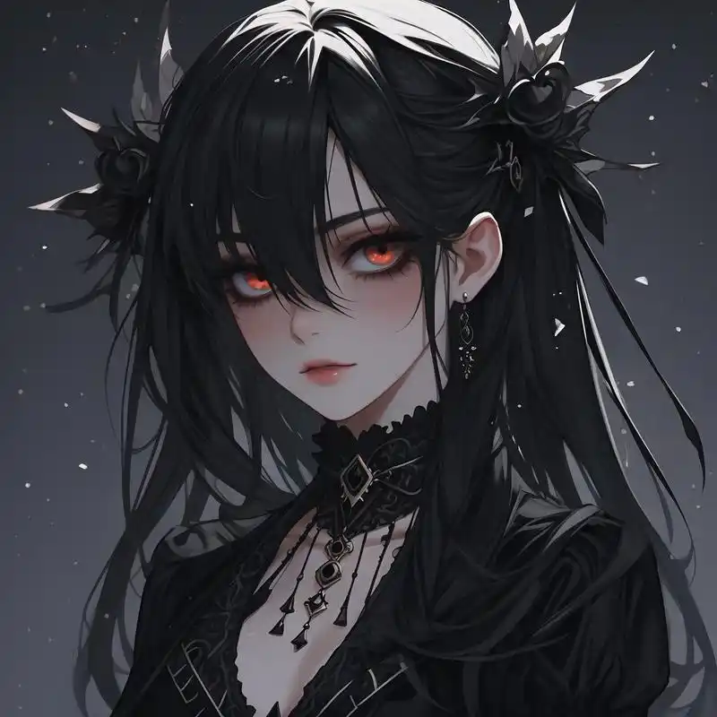 动漫头像女黑暗系9415|绝美哥特风来袭