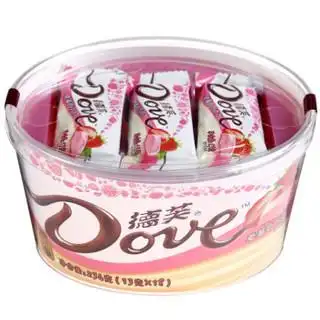 商品dove 德芙 草莓白巧克力 234克
