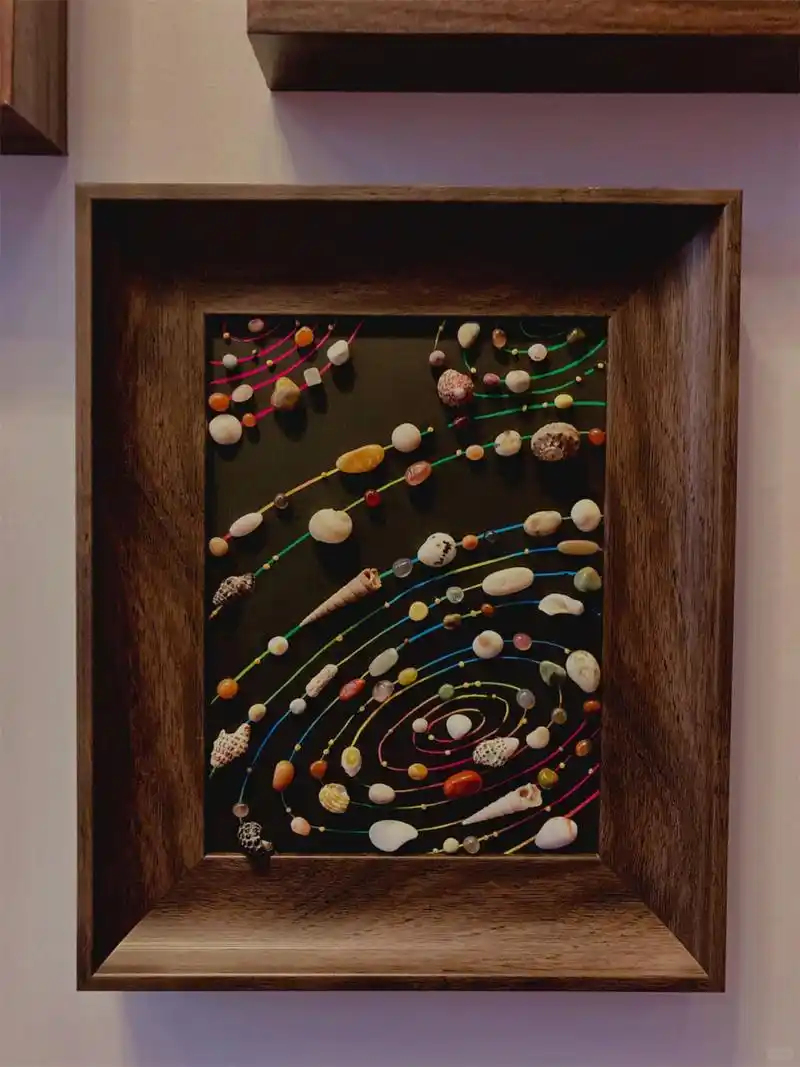 贝壳石头行星  简简单单,大家都可以动手diy的家居装饰画～ 收拾到几