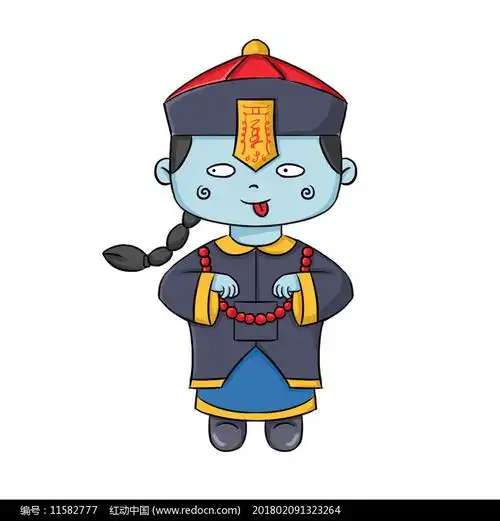 卡通手绘可爱小僵尸素材