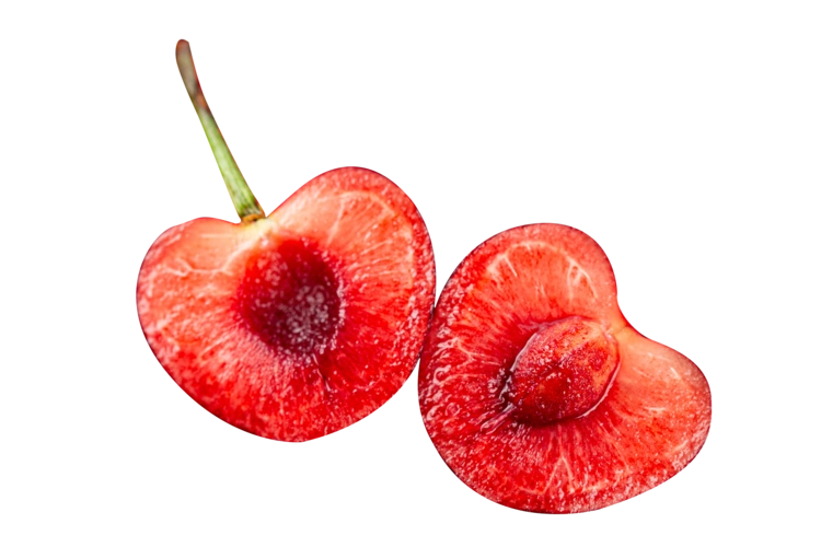 夏季切开的车厘子水果图片