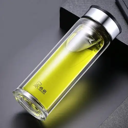 希诺(heenoor) xn-6902 希诺玻璃杯双层水杯 360毫升