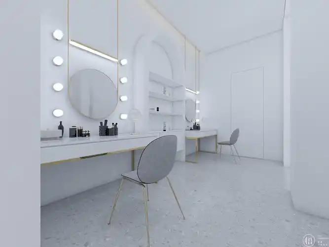 化妆间,dressing room br> br>简明且富有张力的曲线, br>勾勒整个