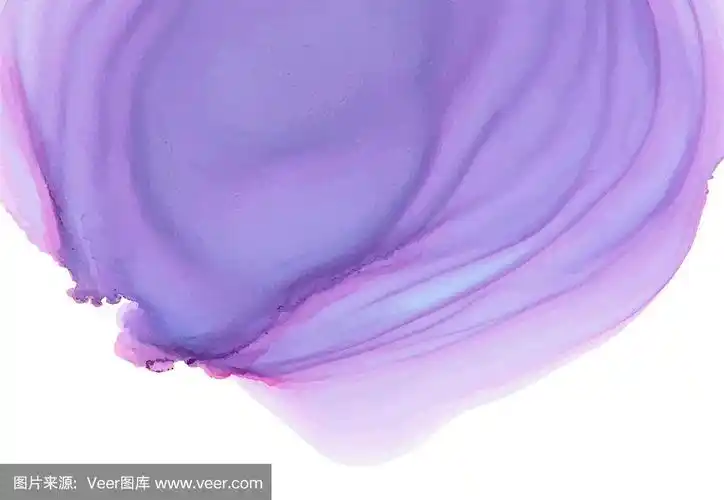 浅紫色酒精墨抽象矢量背景.手绘液体彩色纹理.