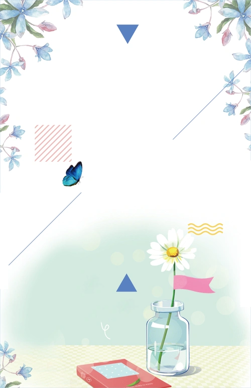 小清新学生会社团招新海报背景素材