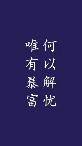 何以解忧唯有暴富