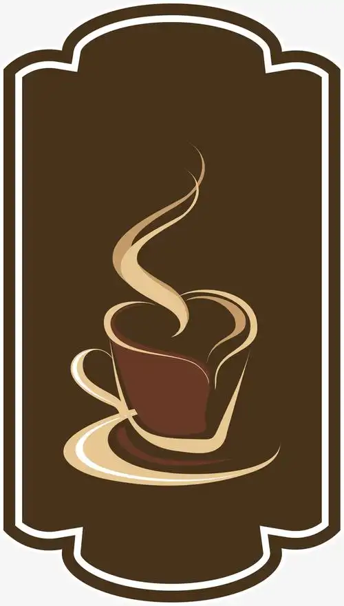 手绘棕色卡片