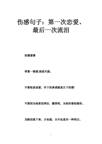 伤感句子第一次恋爱最后一次流泪doc38页