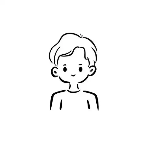 客稿小男生简笔画