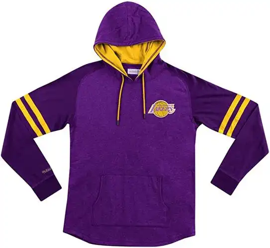 mitchell & ness 洛杉矶湖人队轻质连帽衫 紫色 小号 : 亚马逊中国