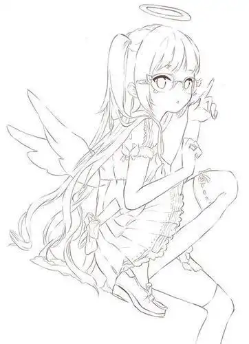 漫画少女简笔画酷一点