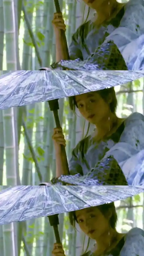 关晓彤撑伞惊鸿一瞥,删减镜头成绝美经典,张艺谋导演拍美真的绝