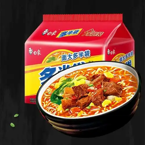 清真食品白象多半红烧牛肉面老坛酸菜麻辣香锅方便面