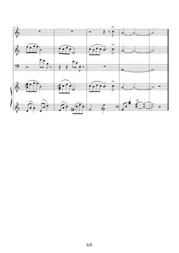 小雨写立可白 四重奏 c调