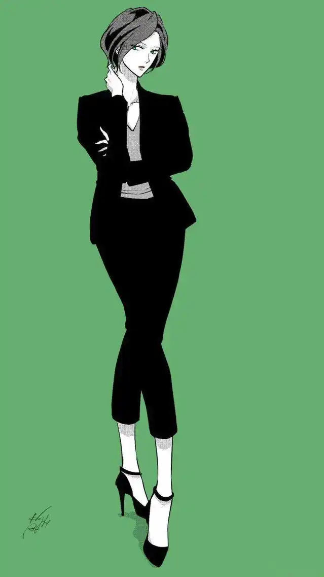 又飒又酷的西装女子插画,单色背景简洁干净,更能突显人物的魅力