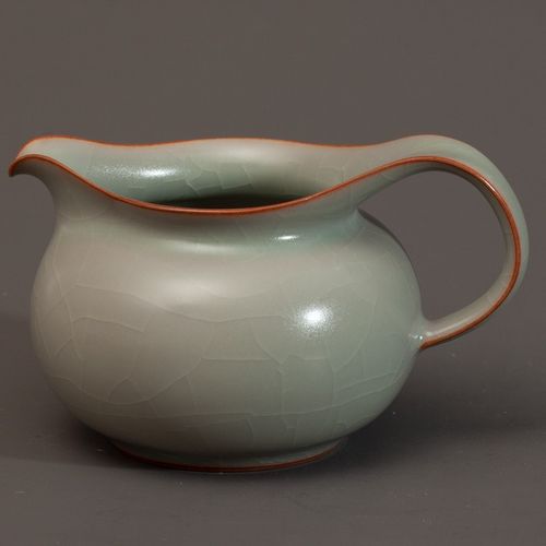 柏采窑汝窑粉青釉冰裂纹瓷器ir-118bx(四代)公道杯