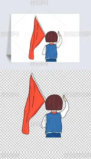 红领巾校服男孩少先队员敬礼的设计图少先队建队日清明节缅怀先烈元素